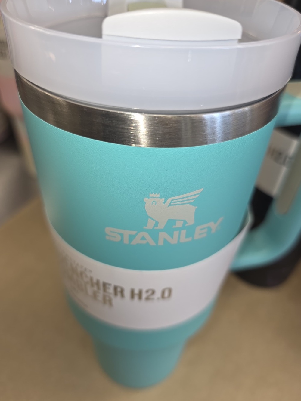 Stanley 40oz turquoise rare cup cold flow state tumbler blue viral quencher - Picture 2 of 3